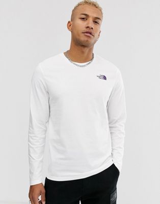 north face long sleeve t shirt white