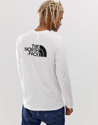 north face white long sleeve