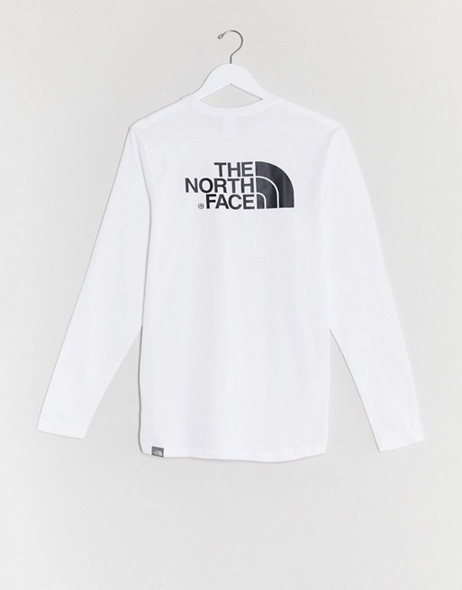 The North Face Easy long sleeve t-shirt in white