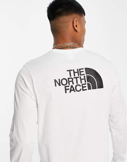 North face white clearance long sleeve t shirt