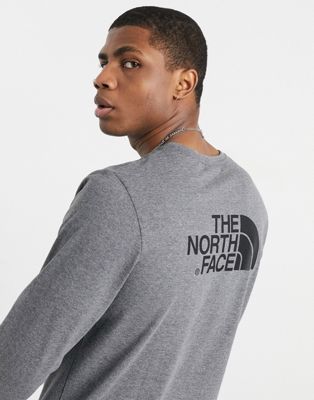 The North Face Easy long sleeve t-shirt in grey - ASOS Price Checker