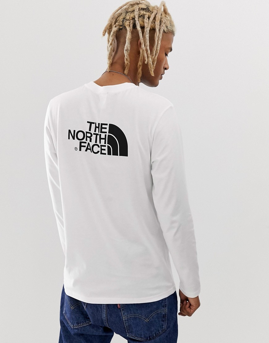 The North Face - Easy - T-shirt bianca a maniche lunghe-Bianco