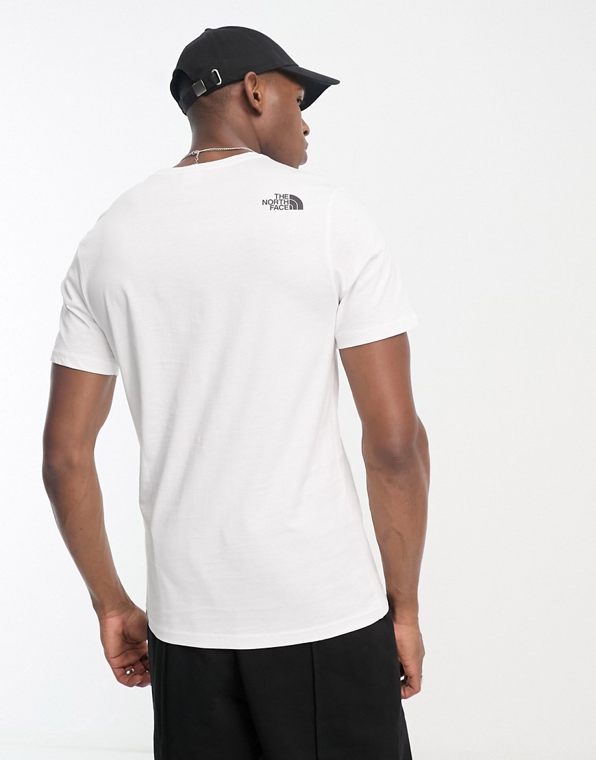 Easy - T-shirt bianca con logo sul petto-Bianco - The North Face T-shirt donna  - immagine3