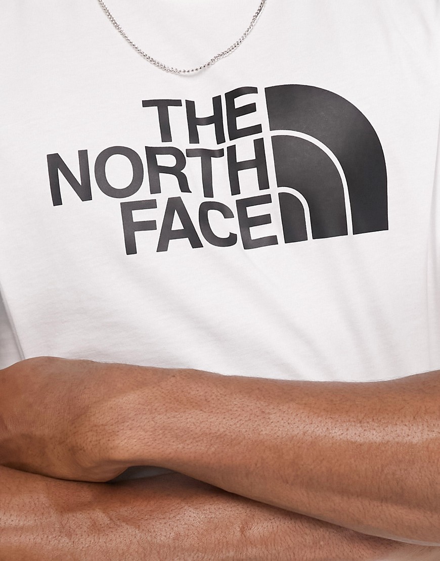 Easy - T-shirt bianca con logo sul petto-Bianco - The North Face T-shirt donna  - immagine2