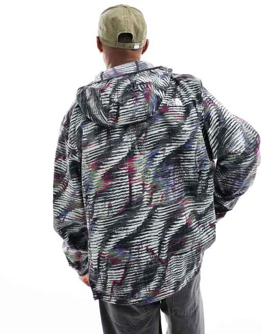 The North Face Easy Wind hooded logo jacket in multi flash print, 3 of 4