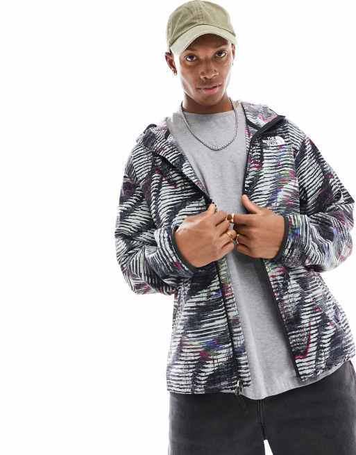 The North Face Easy Wind hooded logo jacket in multi flash print, 4 of 4