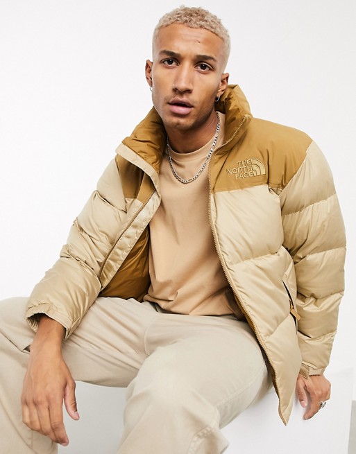 The North Face Eco Nuptse jacket in brown | ASOS