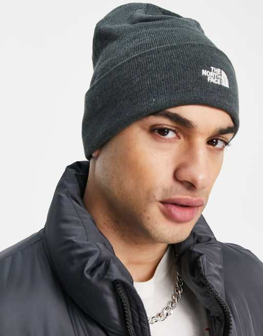 Grey north outlet face beanie