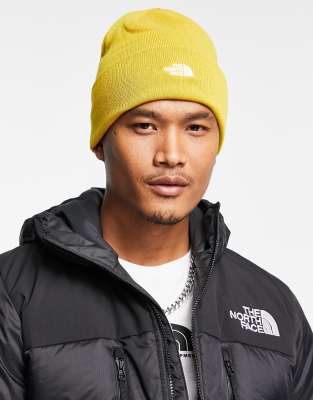 yellow beanie north face