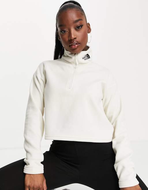 The north face embroidered logo crop clearance hoodie