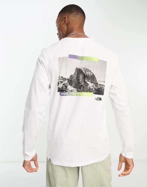 North face white hotsell long sleeve t shirt