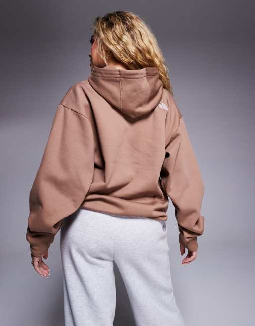 The North Face - Essential - Brun oversized hættetrøje med logo, 4 af 4