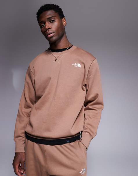 The North Face – Essential – Brun sweatshirt i oversize med logga på bröstet - view 1