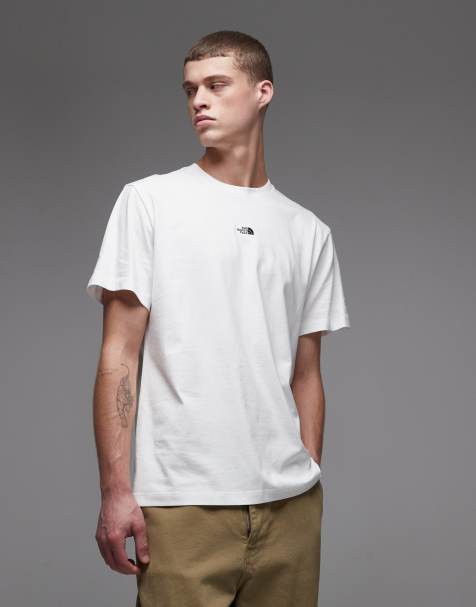 The North Face Essential central logo t-shirt in white - WHITE - view 1