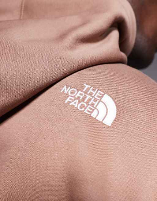 The North Face Essential chest logo oversized hoodie in brown ASOS