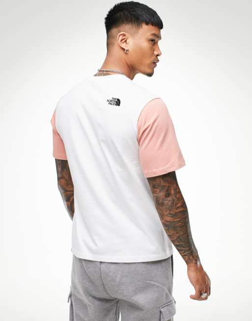 North face colour block t shirt shop