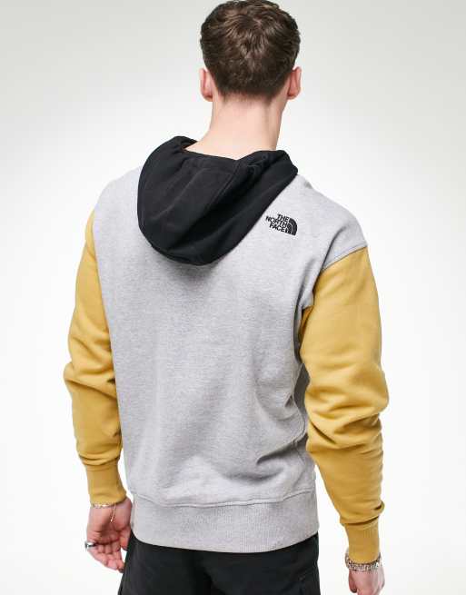 The north face colour block fleece hoodie new arrivals