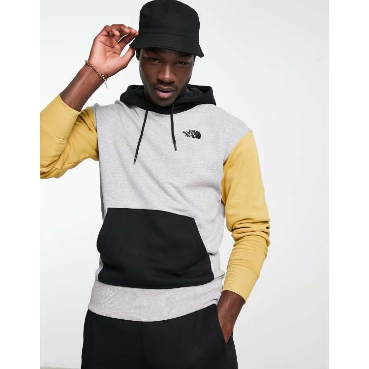 The north face colour block sales crop hoodie