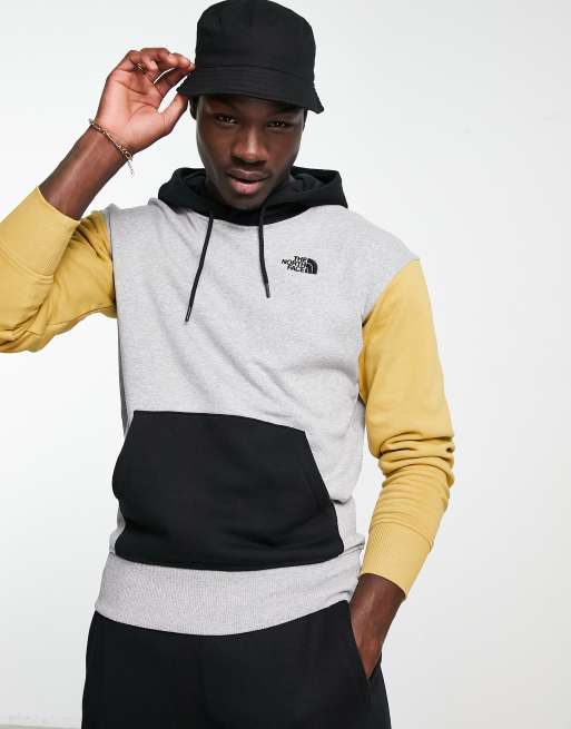 The North Face Essential Colourblock hoodie in grey Exclusive at ASOS