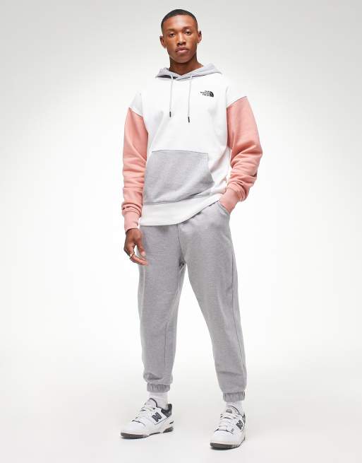 The North Face Essential Colourblock hoodie in white Exclusive at ASOS ...