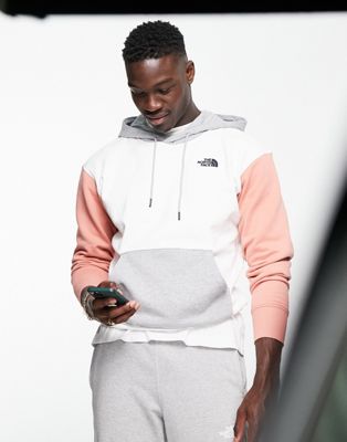 The North Face Essential Colourblock hoodie in white Exclusive at ASOS
