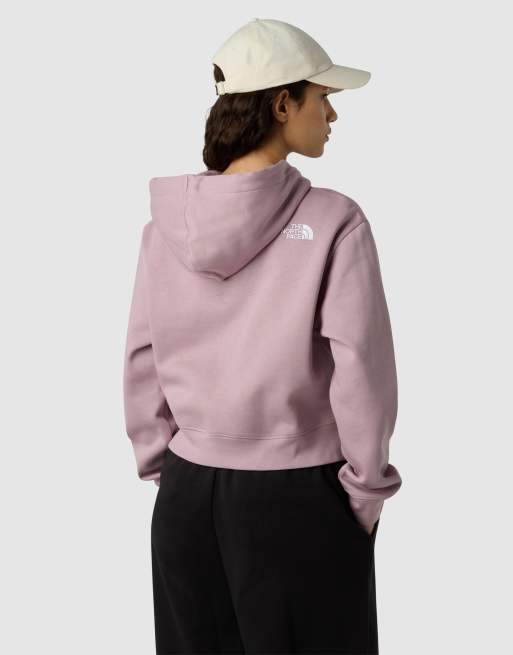 The North Face - Essential - Cropped hoodie in asgrauw paars, 2 van 4