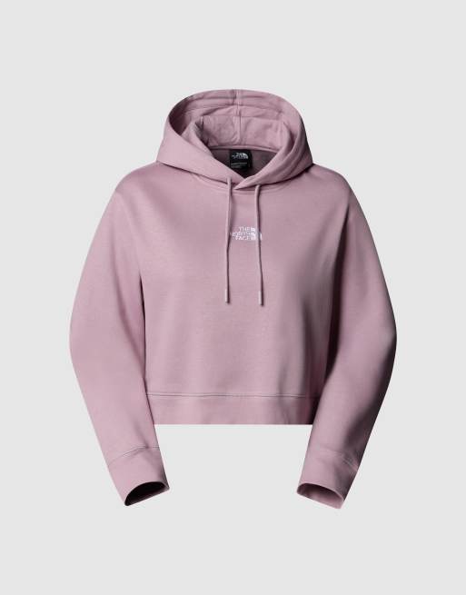 The North Face - Essential - Cropped hoodie in asgrauw paars, 3 van 4