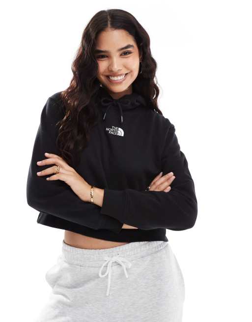 The North Face - Essential - Cropped og oversized hættetrøje med logo i sort