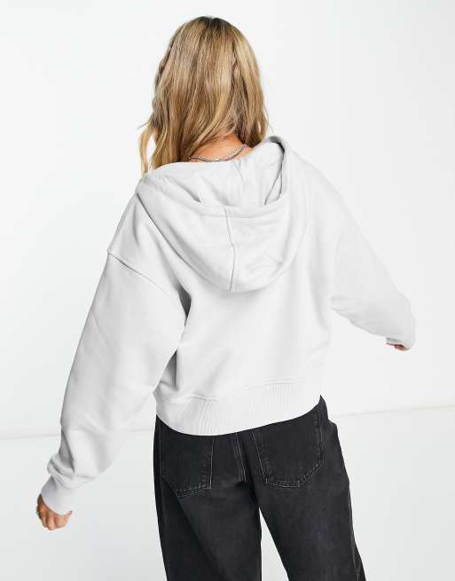 Plain grey zip 2024 up hoodie womens