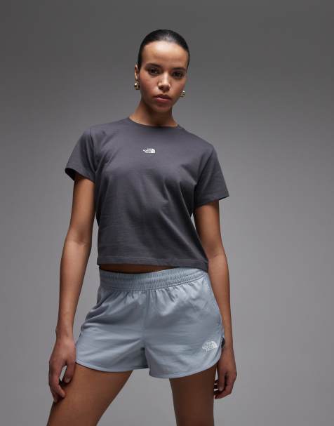 The North Face – Essential Cutie – Szary T-shirt o regularnym kroju - view 1