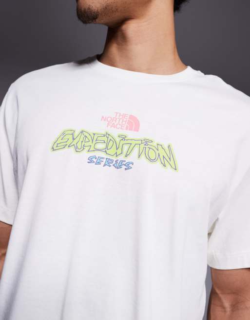 The North Face Essential Expedition back print tee in off white, 5 of 5