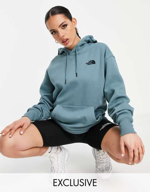 The North Face - Essential - Felpa con cappuccio grigio blu - In esclusiva per ASOS