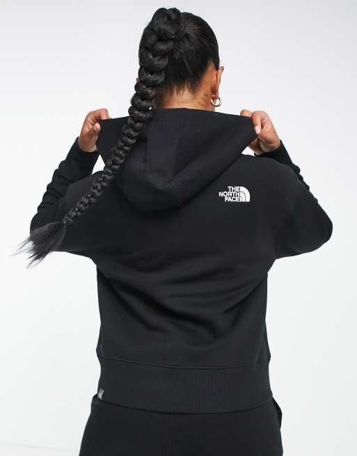 The North Face - Essential - Felpa con cappuccio oversize nera - In esclusiva su ASOS, 2 di 4