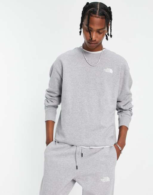 The North Face - Essential - Felpa oversize in pile grigia