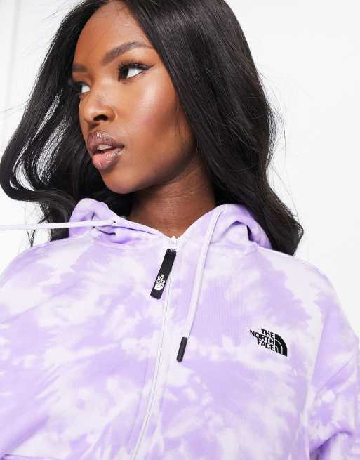 The North Face Essential full zip hoodie in lilac tie dye Exclusive at ASOS ASOS