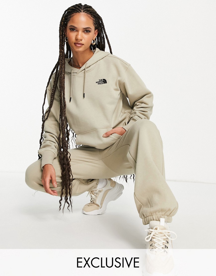 The North Face Essential hoodie in beige Exclusive at ASOS-Neutral