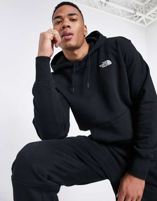 Black north shop face hoodie mens