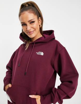 burgundy north face