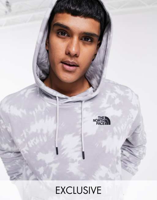 The North Face Essential hoodie in gray tie dye Exclusive at ASOS