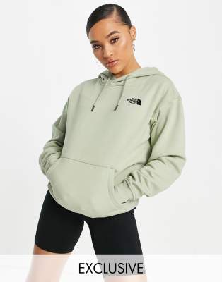 green north face hoodie