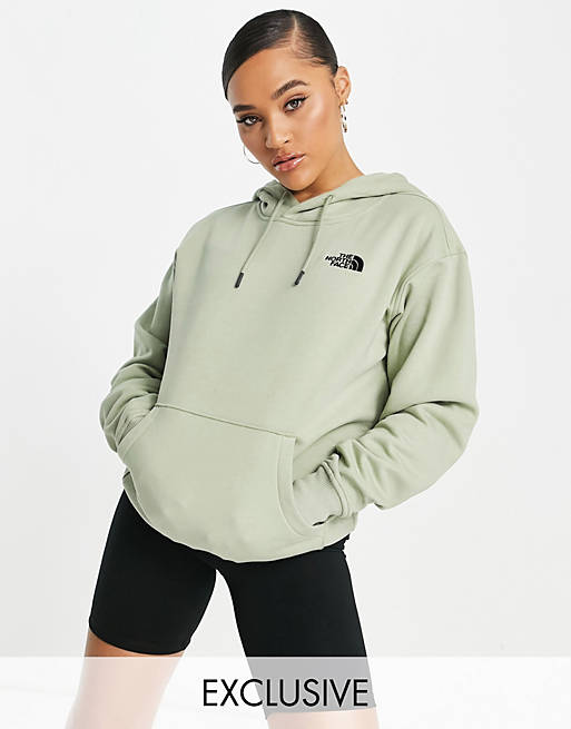 The North Face Essential hoodie in green Exclusive at ASOS | ASOS