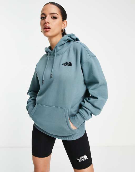 The North Face Essential hoodie in grey blue Exclusive at ASOS