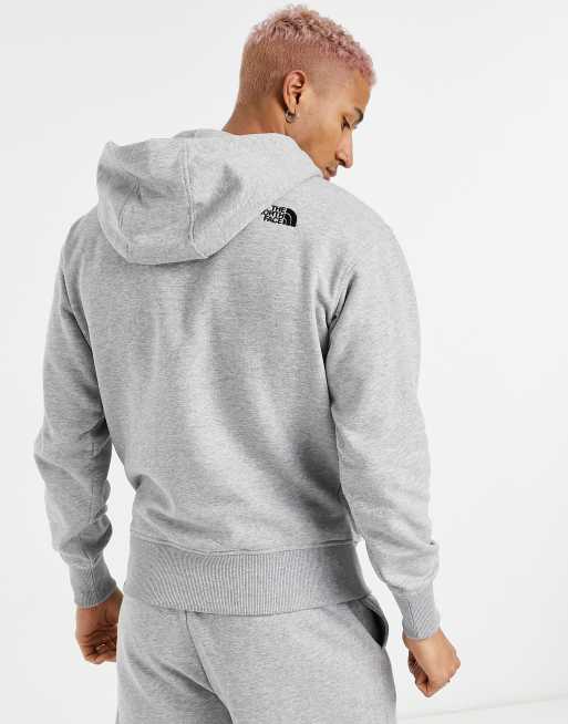 Grey and white sale north face hoodie