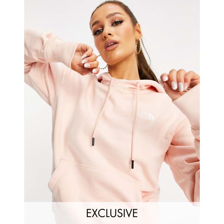 Light pink north face on sale hoodie