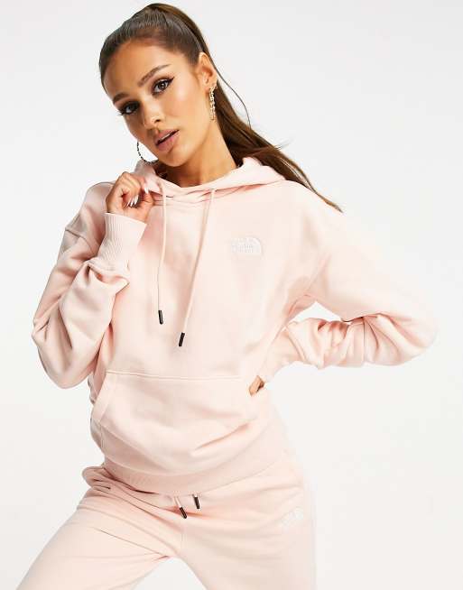 North face store pink hoodie womens