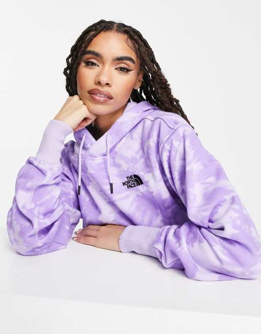 The North Face Essential hoodie in lilac tie dye Exclusive