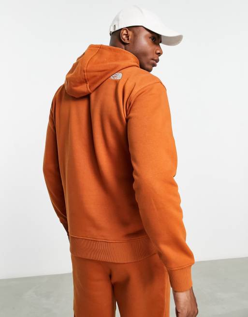 Mens orange north face hoodie sale