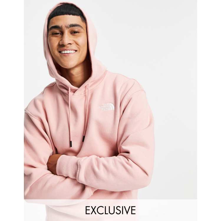 The north face store hoodie pink