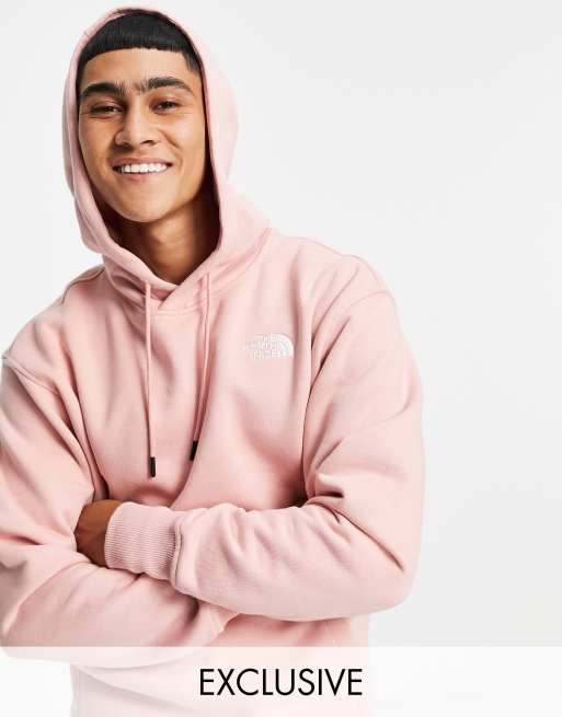 North face discount mens pink hoodie