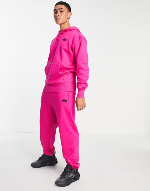 Pink north deals face tracksuit